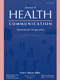 Cover image for Journal of Health Communication, Volume 22, Issue 7, 2017