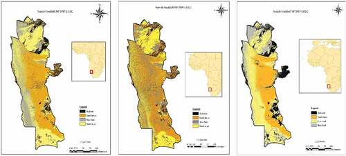 Figure 3. The LULC classes for Namib-Naukluft NP based on 30mx 30 m imagery.