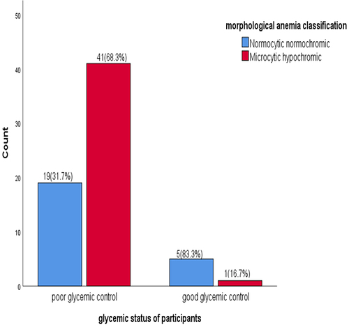 Figure 2 Distribution of morphological type of anemia among type 2 diabetic patients attending Bishoftu Hospital, Oromia, central Ethiopia, from June 15 to August 12, 2022.