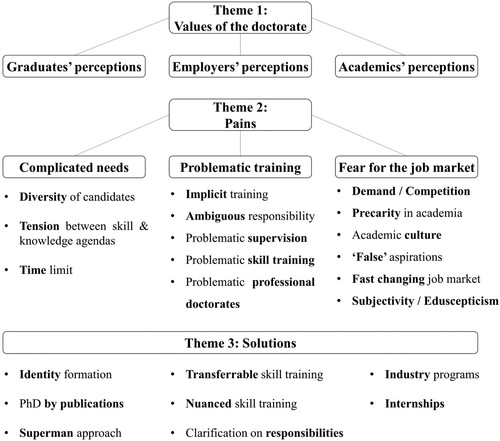 Figure 2. Broad themes and sub-categories from the thematic analysis.