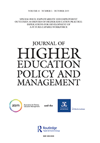 Cover image for Journal of Higher Education Policy and Management, Volume 41, Issue 5, 2019