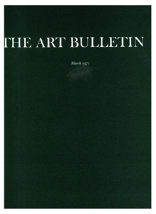 Cover image for The Art Bulletin, Volume 53, Issue 1, 1971