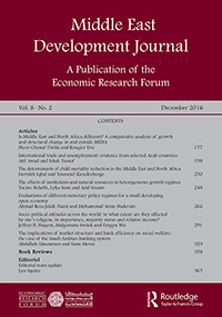 Cover image for Middle East Development Journal, Volume 8, Issue 2, 2016