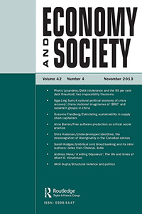 Cover image for Economy and Society, Volume 42, Issue 4, 2013