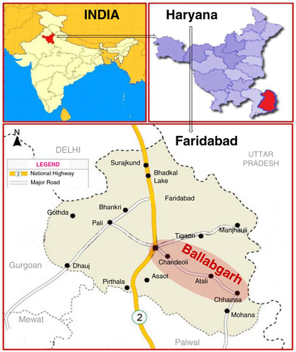 Fig. 1 Map of Ballabgarh HDSS.