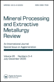 Cover image for Mineral Processing and Extractive Metallurgy Review, Volume 33, Issue 1, 2012