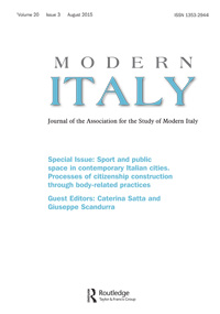 Cover image for Modern Italy, Volume 20, Issue 3, 2015