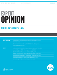 Cover image for Expert Opinion on Therapeutic Patents, Volume 26, Issue 7, 2016