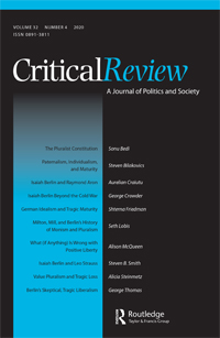 Cover image for Critical Review, Volume 32, Issue 4, 2020