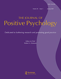 Cover image for The Journal of Positive Psychology, Volume 16, Issue 1, 2021