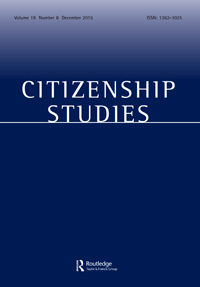 Cover image for Citizenship Studies, Volume 19, Issue 8, 2015