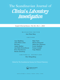 Cover image for Scandinavian Journal of Clinical and Laboratory Investigation, Volume 84, Issue 1, 2024