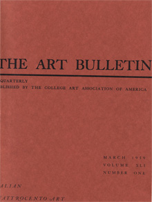 Cover image for The Art Bulletin, Volume 41, Issue 1, 1959