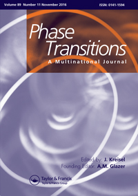 Cover image for Phase Transitions, Volume 89, Issue 11, 2016