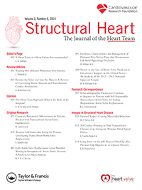 Cover image for Structural Heart, Volume 3, Issue 6, 2019