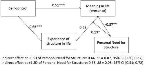 Figure 3. Moderated mediation analysis, Study 3.