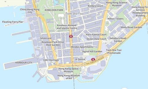 Map: The location of Kowloon Mosque (source: map.gov.hk).