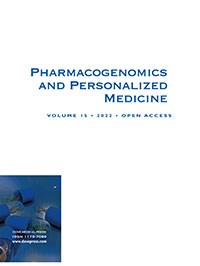 Cover image for Pharmacogenomics and Personalized Medicine, Volume 14, 2021