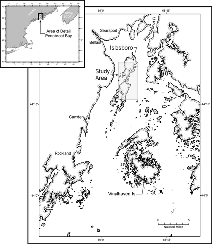 Figure 1. The Islesboro study area on the central Maine coast, USA.