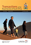 Cover image for Transactions of the Royal Society of South Africa, Volume 69, Issue 3, 2014