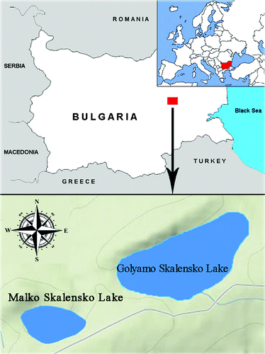 Figure 1. Location of the studied lakes.