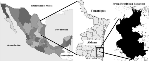 Figura adicional 1. Ubicación geográfica de la presa República Española. Supplementary Figure 2. Location dam República Española.