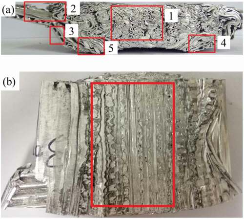 Figure 6. Optical image of the tested TCH6 sample: (a) front view; (b) top view.