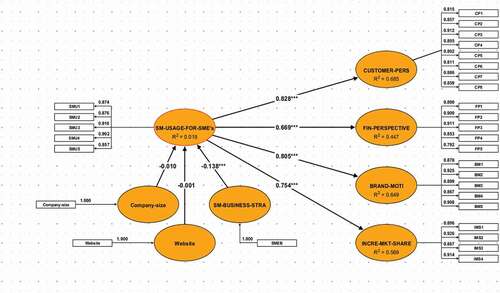 Figure 1. Estimated research model