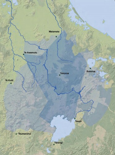 Figure 5. Ngāti Raukawa (Waikato) rohe boundary map (Raukawa Chartiable Trust Citation2015).