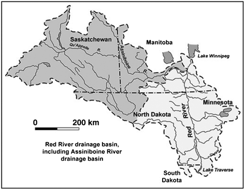Figure 1. Red River drainage basin.
