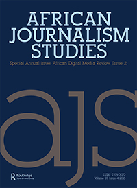 Cover image for African Journalism Studies, Volume 37, Issue 4, 2016