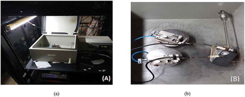 Figure 8. Gas sensing setup (a) Gas chamber (b) Electrode assembly (CeNSE Lab, Indian Institute of Science, Bangalore)