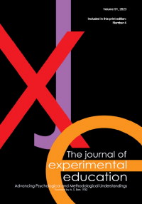 Cover image for The Journal of Experimental Education, Volume 91, Issue 4, 2023