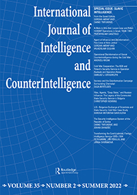 Cover image for International Journal of Intelligence and CounterIntelligence, Volume 35, Issue 2, 2022