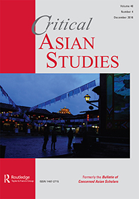 Cover image for Critical Asian Studies, Volume 48, Issue 4, 2016
