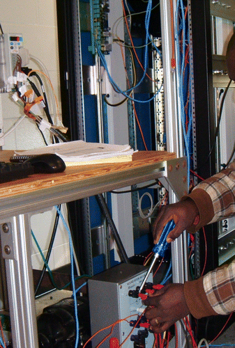 Figure 3. A picture showing part of the hardware component of the experimental set-up.