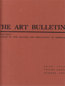 Cover image for The Art Bulletin, Volume 36, Issue 2, 1954