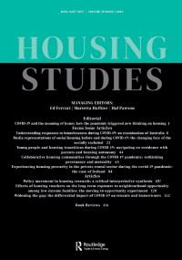 Cover image for Housing Studies, Volume 38, Issue 1, 2023