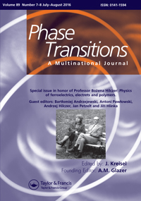 Cover image for Phase Transitions, Volume 89, Issue 7-8, 2016