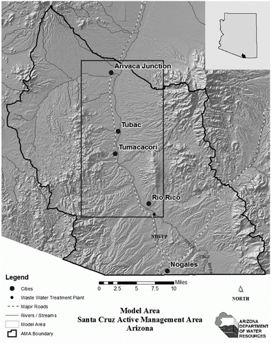 Figure 4.  Arizona case study site (Santa Cruz active management area).