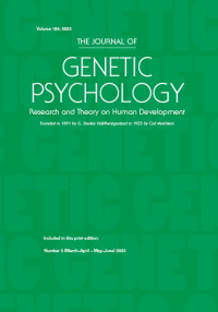 Cover image for The Journal of Genetic Psychology, Volume 184, Issue 3, 2023