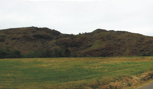 Figure 4. The gap shown in the picture, corresponding with Mt. Prinzera's southern sector, is one of the better developed in the study area. These landforms are often aligned with linear forms, such as gullies and rills.