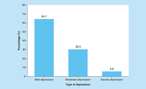 Figure 2. Bar chart showing severity of depression.