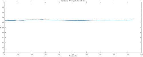 Figure 9. Shrinkage for a sample size of 200 months.Source: Authors.