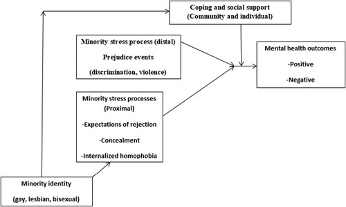 Figure 1. Minority stress process in LGBT populations (adapted from Meyer, Citation2003).
