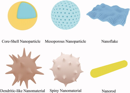 Figure 2. Different morphologies of inorganic nanomaterials.
