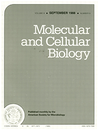 Cover image for Molecular and Cellular Biology, Volume 8, Issue 9, 1988