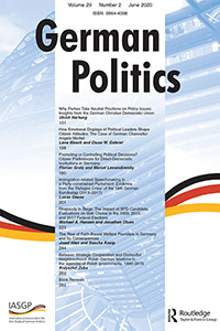 Cover image for German Politics, Volume 29, Issue 2, 2020