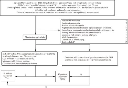 Figure 1 Patient selection flow chart. *Patients may have had more than one reason for exclusion.