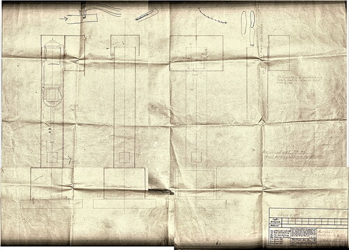 Figure 11. The Aerosoluppsamlare (= aerosol collector) plan dated 10 March 1937, though the ‘7’ overwrites a ‘6’; an earlier date would seem more logical (see text and see Supplementary material, Figure 5) (KVA).